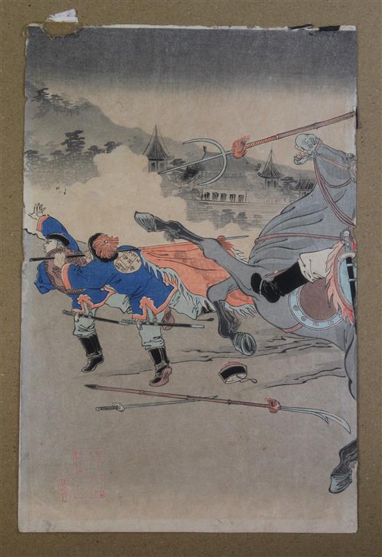Hiroshige (1795-1858) and 5 other unframed woodblock prints